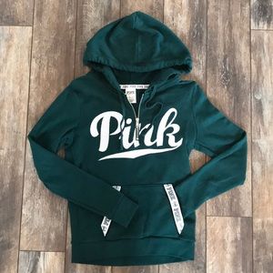 PINK 1/4 zip hoodie